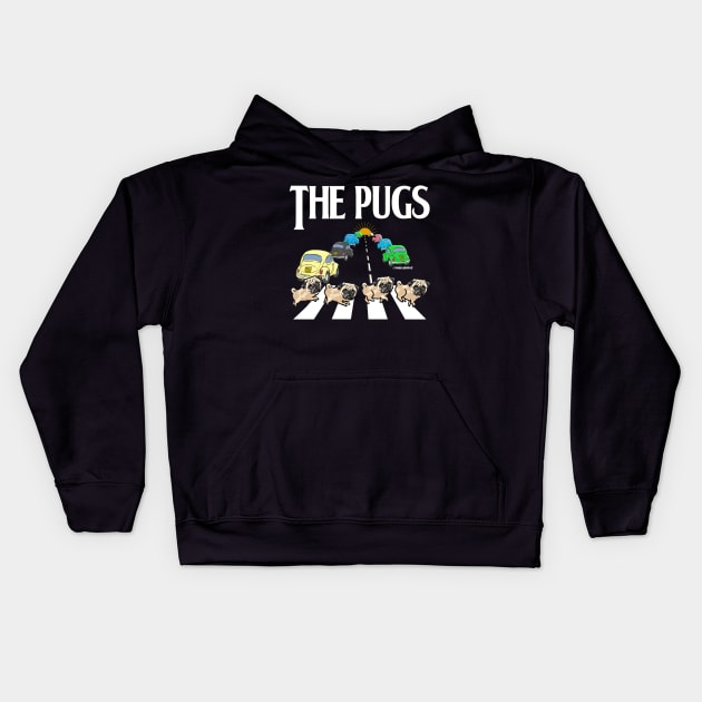 Abbey Pugs Kids Hoodie by darklordpug